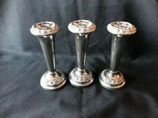 3 Posy Vase Vintage Silver Plate From The 1960 