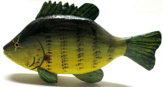 Vintage Rudy Zwieg Sunfish Folk Art Fish Spearing Decoy Ice Fishing Lure