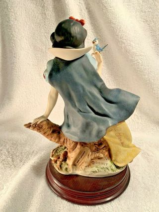 SNOW WHITE Blue Bird RARE 1993 Disney GIUSEPPE ARMANI Italy Figurine Statue 209C 4