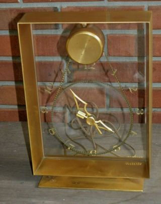 Vtg 13 1/4 " Jefferson " Suspense " Clock - Mid - Century Modern Design - Runs - Rare