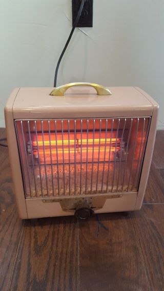 Rare Vintage Retro Pink Toastmaster Space Heater Model 9b1 1960s
