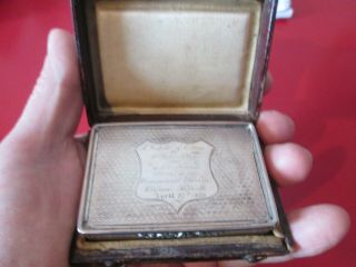 Rare - 1839 Nathaniel Mills - Presentation - Silver - Snuff Box W/org Case