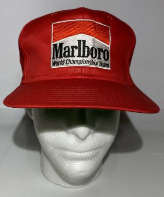 Rare Vintage Marlboro World Championship Team Hat - Red Cap