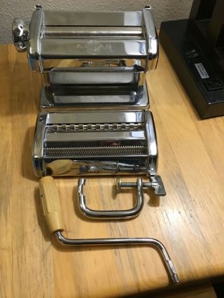 Vintage Atlas Pasta Maker Tipo Lusso Model 150 Made In Italy Rarely