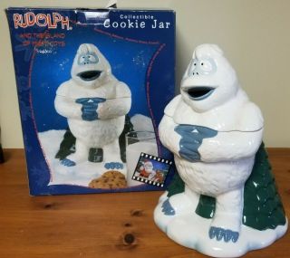 Rare Rudolph Misfit Toys Bumble The Abominable Snowman Cookie Jar W/box Enesco