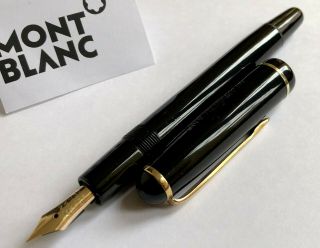 Rare Vintage Spanish Montblanc 24 Fountain 14c Gold Nib Pen Made In Spain 1950s