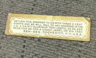 Rare Antique Sen - Sen Gum Advertising Wrapper Stick Rochester NY 2