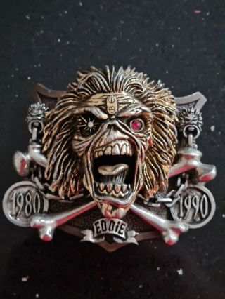 Iron Maiden First 10 Years Belt Buckle Rare Vintage Limited Edition