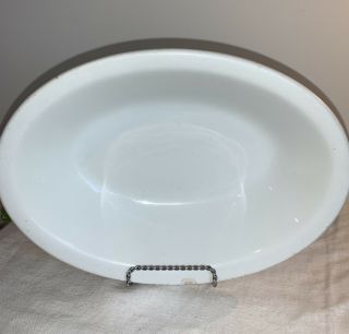 1800’s Antique White Ironstone Oval Serving Bowl J.  & G.  Meakin 8” X 11” Large