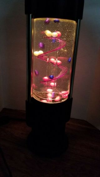 VINTAGE RETRO SPIRAL BALL WATER LAMP KENART MODEL KL - 1081 1988? RARE 4