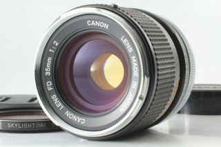 Rare " O " / Near,  Canon Fd 35mm F/2 Wide Angle Mf Lens For Slr From Japan