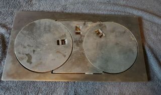 Vintage Antique Cast Iron Wood Stove Lid And Plate Cover With Spacer And 2 Lids