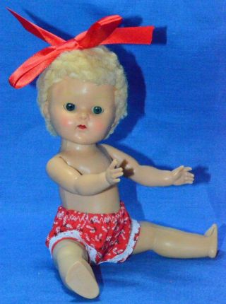 Vintage 8 " Vogue Ginny Doll Strung Pl " Dress Me " Christmas Ready