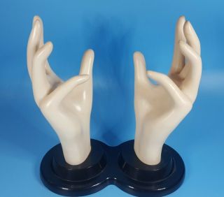 Vintage Double Mannequin Hands Jewelry Display Stand E & B Giftware 1990