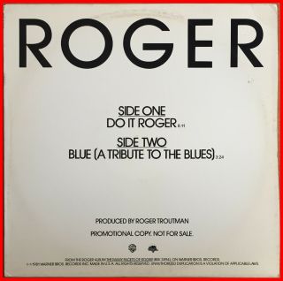 Disco Boogie Funk 12 " Roger - Do It Roger Warner Bros - Rare Og 
