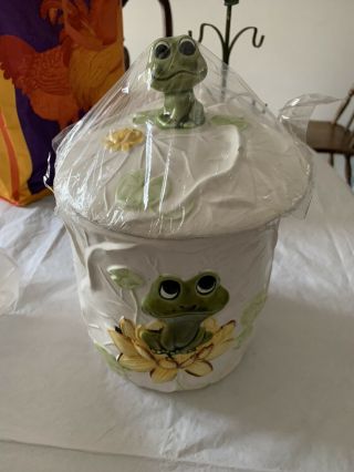 Vintage Neil The Frog Sears Roebuck And Co 1970’s Canister Cookie Jar - Rare