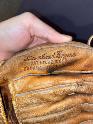 RARE J.  C.  Higgins 1684 Autograph Version Baseball Glove Sears Roebuck 3