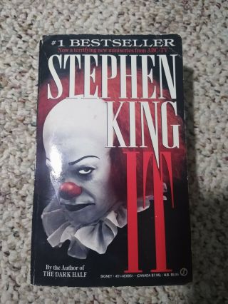 It By Stephen King Paperback Rare Tim Curry Cover