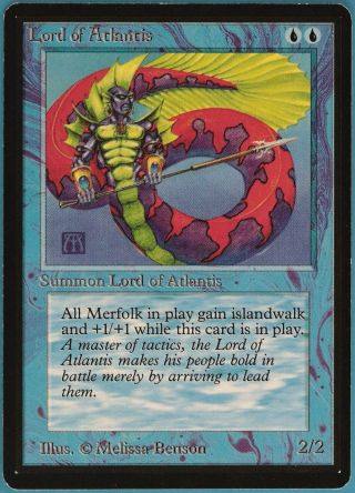 Lord Of Atlantis Beta Nm Blue Rare Magic Gathering Card (id 110594) Abugames