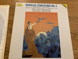 Rare 1988 Mahler/ Berstein Symphony N° 2 Dgg Digital 2 Lp Box 423 395 1
