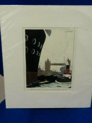 Vintage Seviour Punch Cartoon Featuring Tower Bridge London (still In Wrap)
