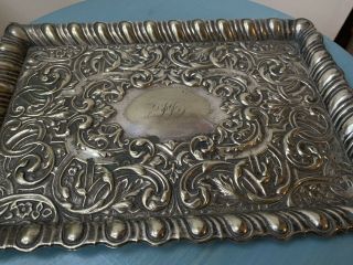 Antique Edwardian Silver Plated EPNS Calling Card Tray,  Spurrier 2