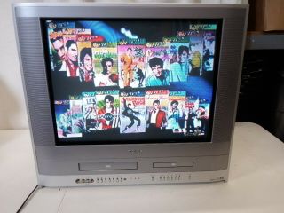 Vintage Retro Toshiba Mw24fp1 Tv Vcr Dvd Combo Gaming Crt Flat Screen Tube