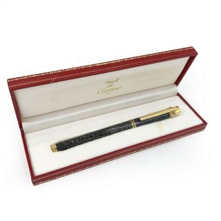 Rare Cartier Fountain Pen Must De Trinity Nib 18k - 750 F Marble Style