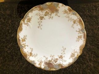 Fine Antique Aynsley Bone China Hand Painted Sandwich Plate.  2.  C1895.