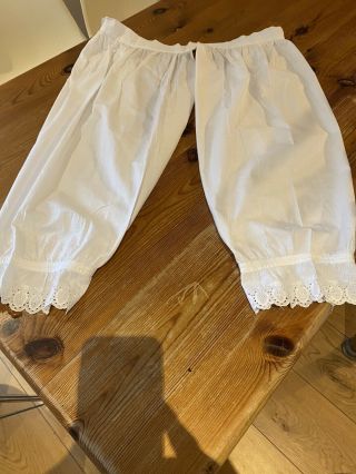 Lovely Antique Bloomers Pantaloons With Broderie Anglaise Trim 2