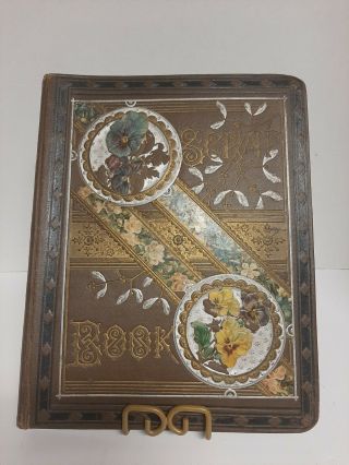 Antique Scrapbook With Assorted Die Cuts,  Cards