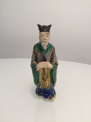 Stunning Antique Chinese Sancai - Glazed Pottery Figure