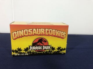 Vintage Rare 1992 Jurassic Park Dinosaur Cookies Full Box - Not Edible