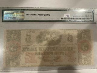 1800s $5 DOLLAR HAGERSTOWN BANK NOTE RARE LARGE CURRENCY PAPER MONEY PMG 67 EPQ 2
