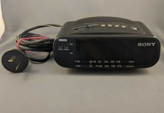 Sony Icf - C212 Dream Machine Fm/am Clock Radio - Digital Alarm Clock - Black Rare