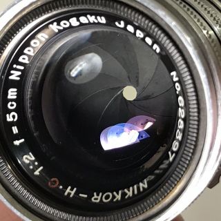 RARE Nippon Kogaku Nikon Nikkor H.  C 5cm 50mm f/2 Lens Leica Screw LTM L39 4