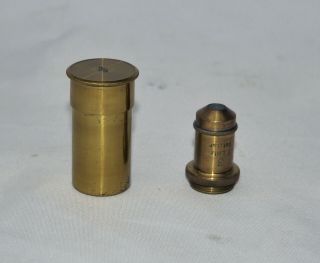 2/3 " Objective Lens For Brass Microscope - E.  Leitz.