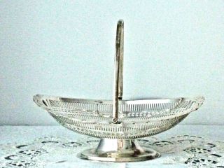 Wonderful Antique Silver Plated Footed & Pierced Bride Basket England