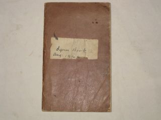 Rare Arp Log Book Record V1 V2 Rockets Enfield London 1944 - 1945