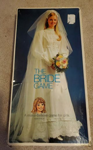 Vintage Rare 1971 " The Bride Game " Board Game Selchow & Righter Complete