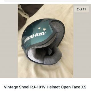 Vintage Shoei Rj - 101v Helmet Open Face Xs