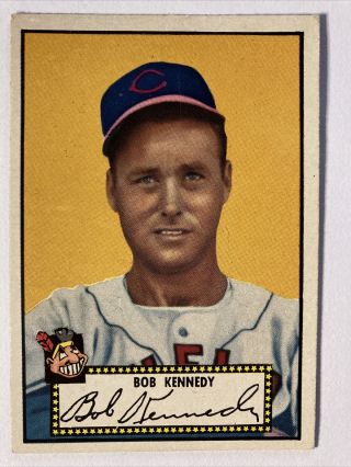 1952 Topps 77 Bob Kennedy/ Black Back ⚾️ Vintage Baseball Cleveland Indians