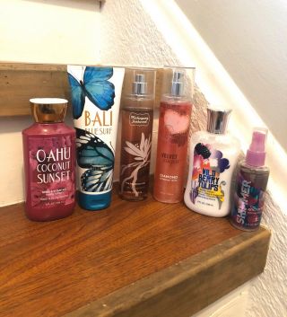 Bath And Body Set Of 6 Fragrance Mists Body Lotions Rare Scents &