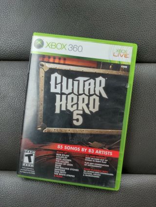 Guitar Hero 5 Microsoft Xbox 360 Complete Cib Rare Fast