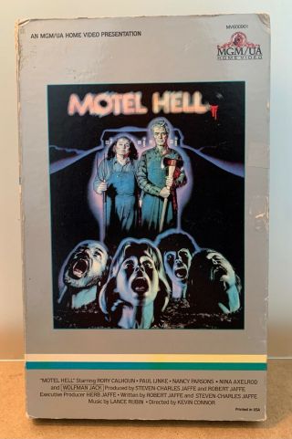 Motel Hell 1st Press Vhs Horror Texas Chainsaw Massacre Rare Big Box
