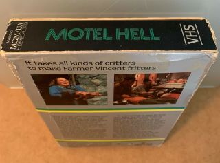 MOTEL HELL 1st press VHS horror Texas Chainsaw Massacre RARE big box 3