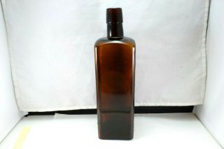 ONE ANTIQUE WEB ' S A No.  1 CATHARTIC TONIC AMBER BOTTLE 2