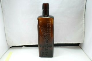 ONE ANTIQUE WEB ' S A No.  1 CATHARTIC TONIC AMBER BOTTLE 3