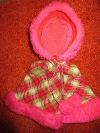 Vintage " Fun Fur " Cape For Ideal Crissy Doll - Minty