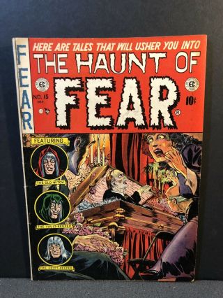 The Haunt Of Fear 15 Fn 6.  0 Ec Comics Oct 1952 Precode Horror Rare